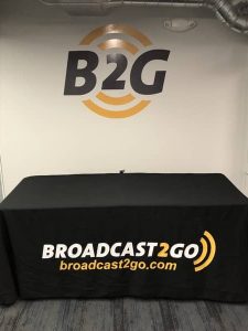Wall Graphic & Banner Of Broadcast 2 Go In Greensboro - The Carolina Sign Smith