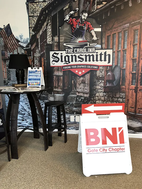 A Frame With Vinyl Graphics On Pvc In Greensboro - The Carolina Sign Smith