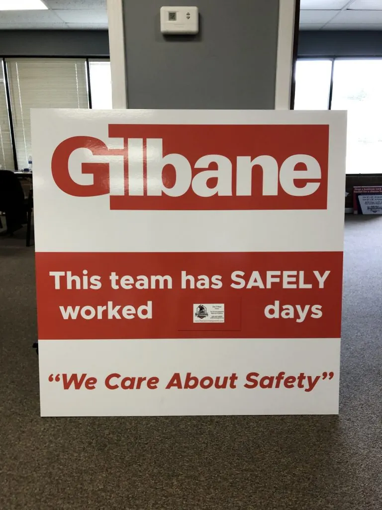 Custom Construction Sign For Gilbane In Greensboro, NC - The Carolina Signsmith