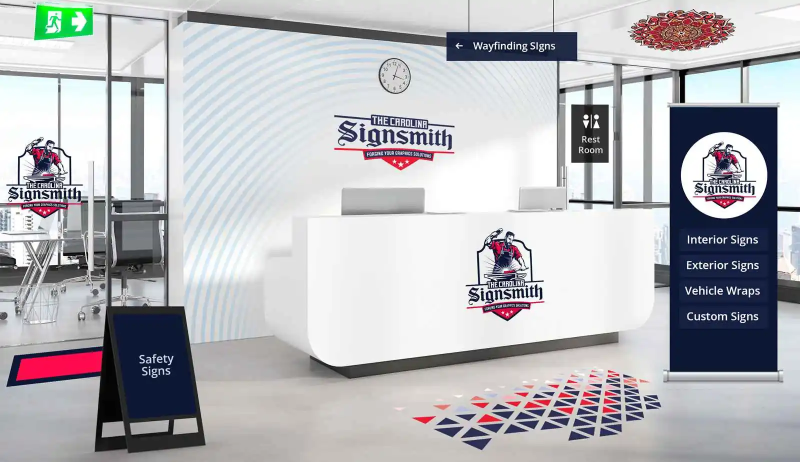Indoor Virtual Tour Signs, Greensboro, NC